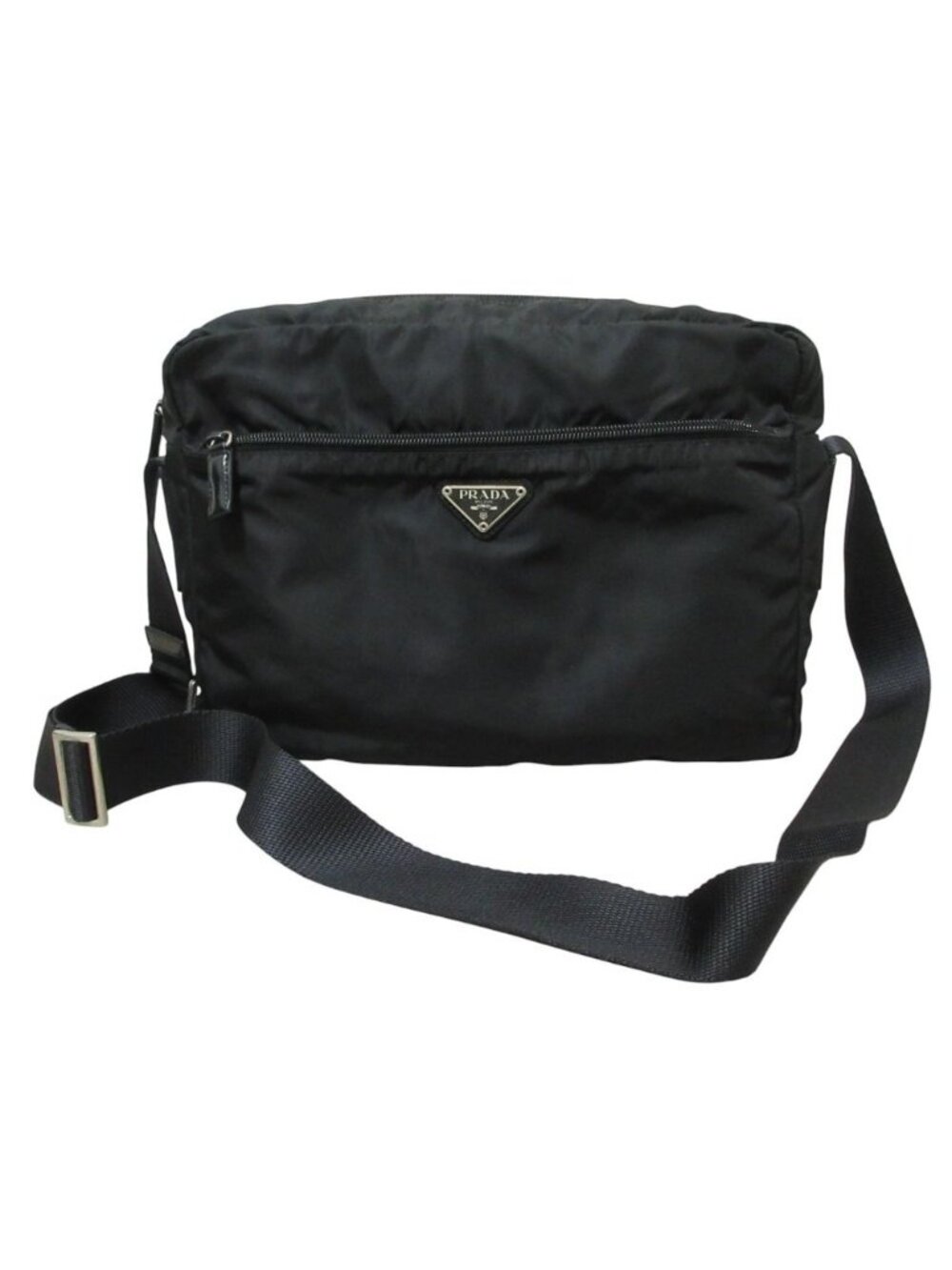 Prada Vela Nylon Shoulder Camera Bag Black